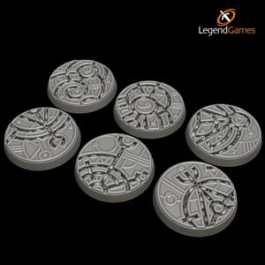 LegendGames 32mm round Space Elf bases x6