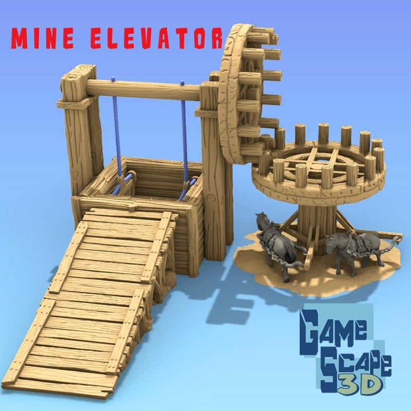 Mining Elevator with Horse
