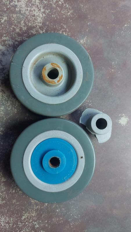 Motorcycle stand replacement wheel.