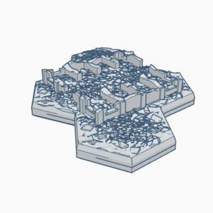 Modern Destroyed Barn with Hex Base MDHB024