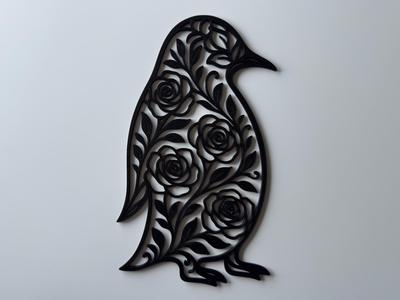Floral Penguin Wand Decoration