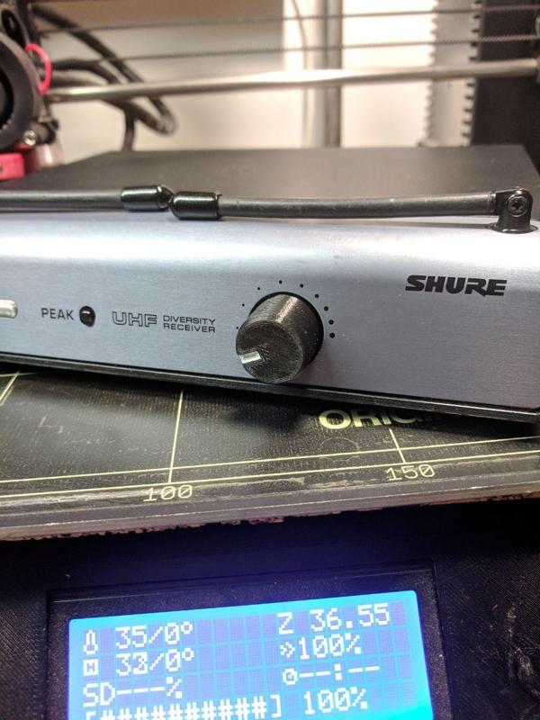 Knob for Shure diversity receiver UT4A