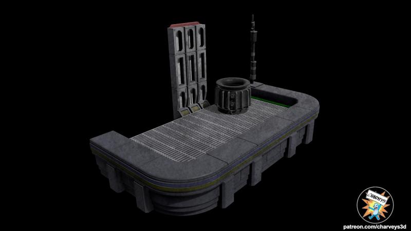 Star Wars Daiyu Rooftop Diorama for 3.75" and 6" figures