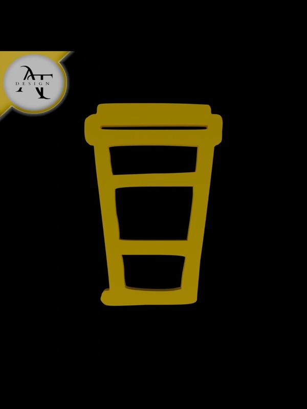Simple Coffee Cup Symbol - 2D Art