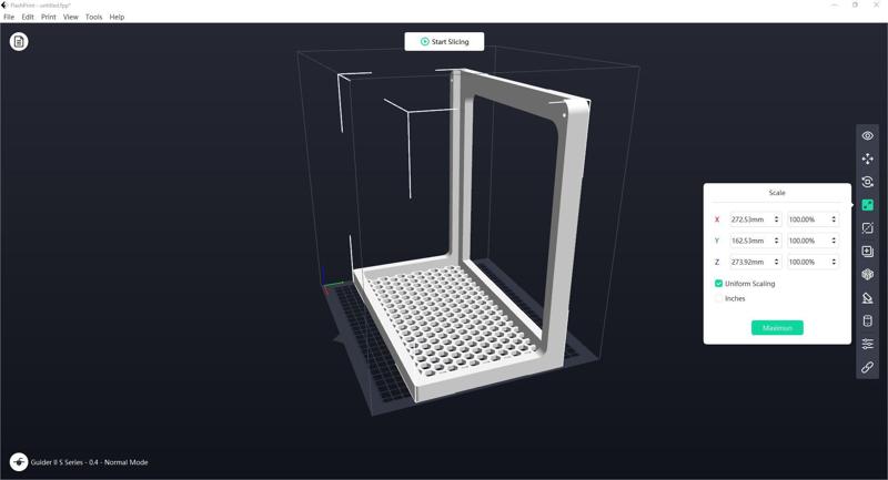 3D Printed Pack Frame For Small 25cm x 13cm Packs