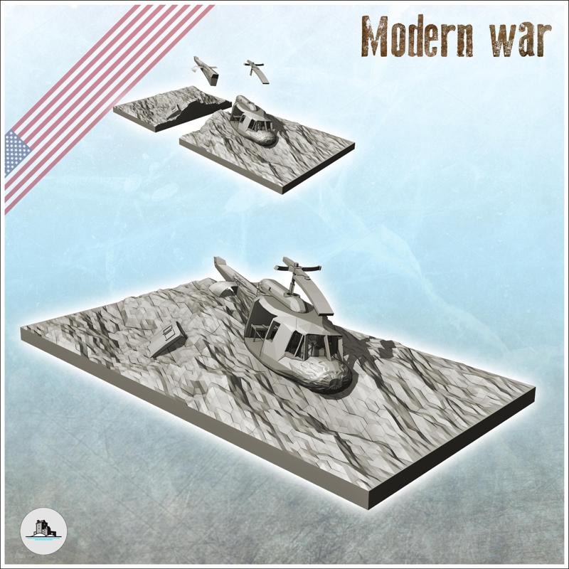 American Bell AH-1 Huey helicopter carcass (1) - USA US Army Cold War America Era Iron Curtain Warfare Crisis Conflict