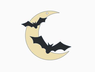 Crescent Moon Bats.stl