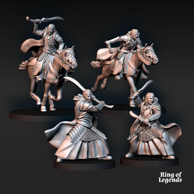 2x Bloody Elf Brother - Foot and Mounted | Bloody Elves | Fantasy | Ring of Legends