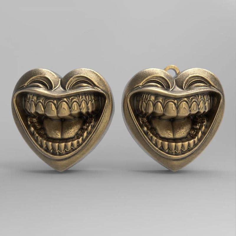 valentines smile heart pentant