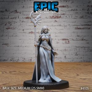 Elf Queen ‧ DnD Miniature ‧ Tabletop Miniatures ‧ Gaming Monster ‧ 3D Model ‧ RPG ‧ DnDminis ‧ STL FILE