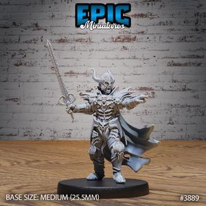 Black Guard Knight Pointing ‧ DnD Miniature ‧ Tabletop Miniatures ‧ Gaming Monster ‧ 3D Model ‧ RPG ‧ DnDminis ‧ STL FILE