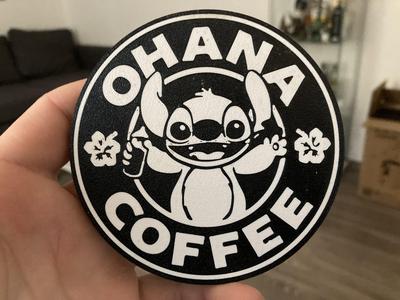 Ohana coffee coaster