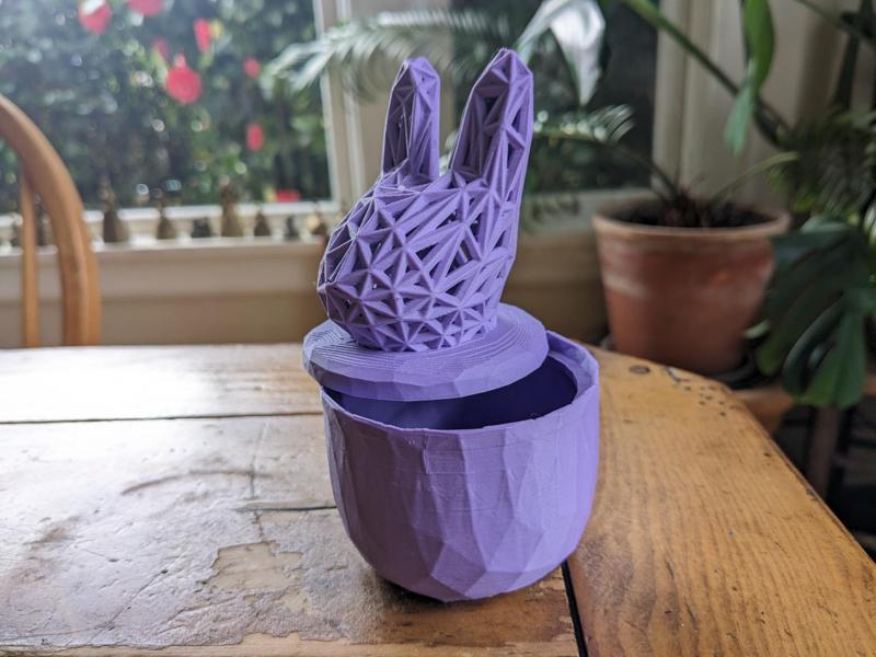 Bunny Jar with Lid (low Poly)
