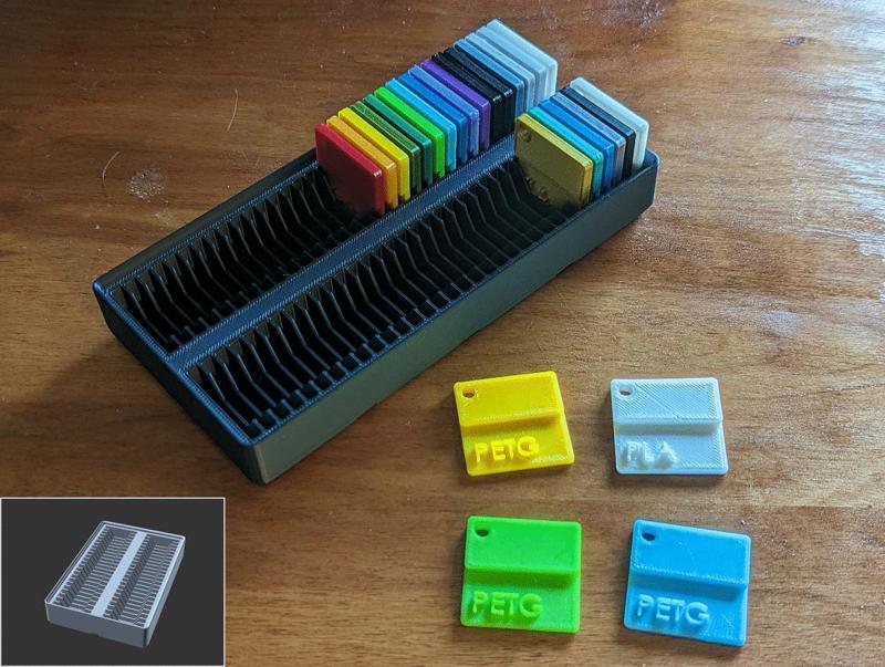 Gridfinity Material Swatches Holder V2 (parametric)