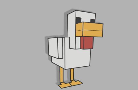 plaque decoration mural poulet minecraft