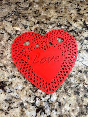 Heart Doily Coaster