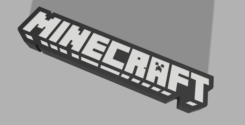 minecraft logo lamp