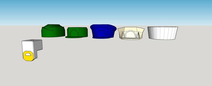 Mini 13: Head Gear Set 8 - Military Caps