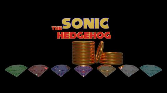 Sonic The Hedgehog Rings and Chaos Emeralds