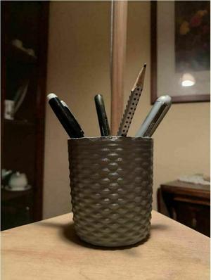 FOUR PEN HOLDER, DIFFERENT PATTERN AND GEOMETRY, FOR 3D PRINT