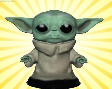 (2)funko pop figures of baby yoda