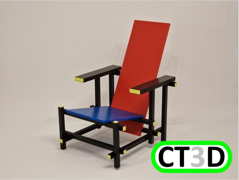 Rietveld Red-Blue Chair No AMS scale 1:6