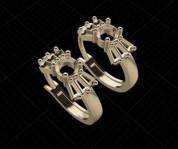 Women Earrings 3D print model 17