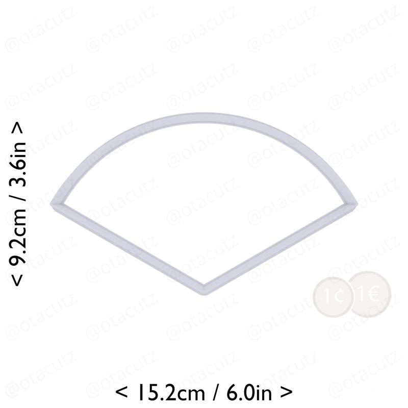 Slice (1∕3) of Pie Cookie Cutter 3.25in / 8.3cm
