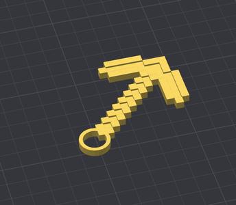 Minecraft Pickaxe Keychain