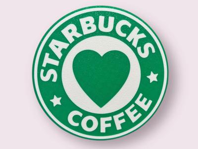 Starbucks Heart Coffee Cup Coaster