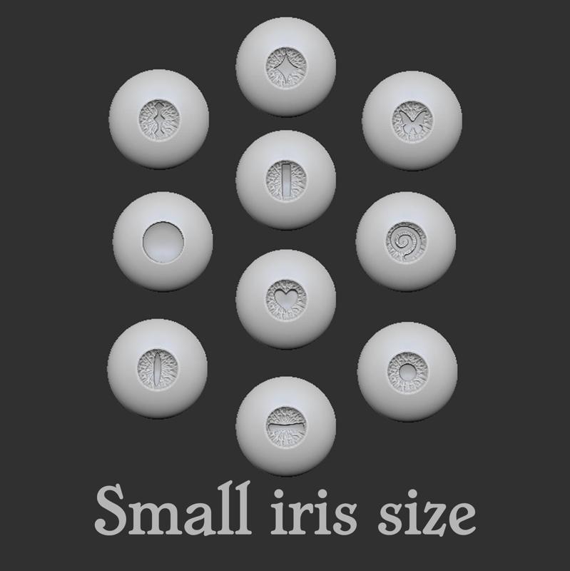 16mm small sized iris eyes