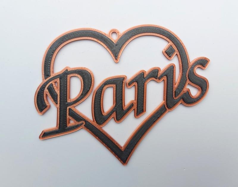 Heart with Customizable Text (OpenSCAD)