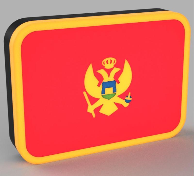 World Flags - Montenegro LED Lamp