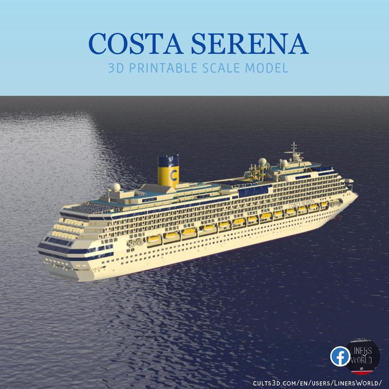 COSTA SERENA cruise ship printable model