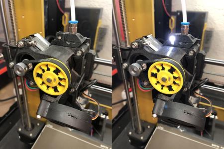 Filament sensor cover with LED insertion indicator