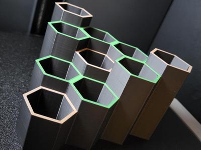 Hex desk/pencil organizer
