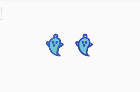 ghost earrings key ring keychain charm earring