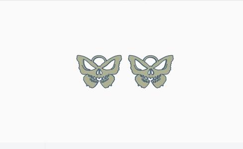 butterfly earrings key ring pendant charm earrings