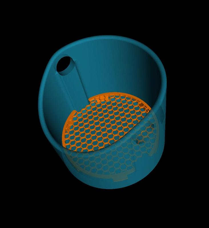 Coffee knock-box mesh
