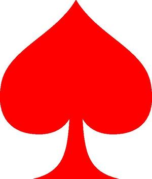 Spades emblem Letter R