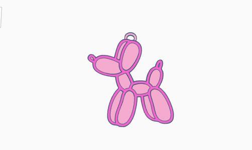 pendant dog balloon pendant necklace key chain