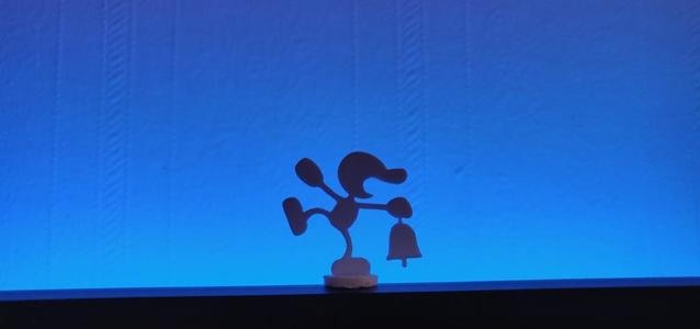 Mr Game & Watch statue