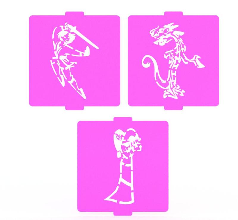 Mulan stencil set of 3 for Coffee and Baking