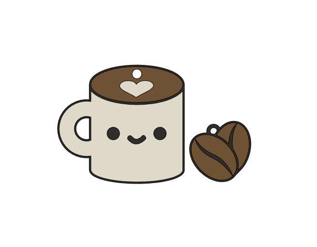 coffee cup keychain