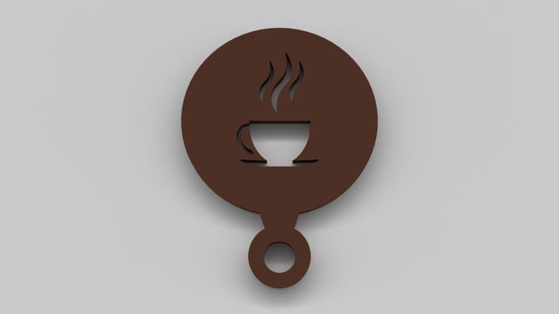 Hot Cup Of Coffee Stencil