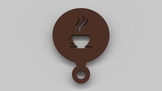 Hot Cup Of Coffee Stencil