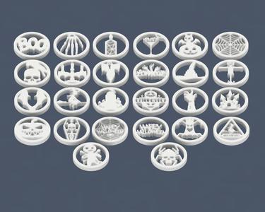 Halloween coasters SET 26 pieces