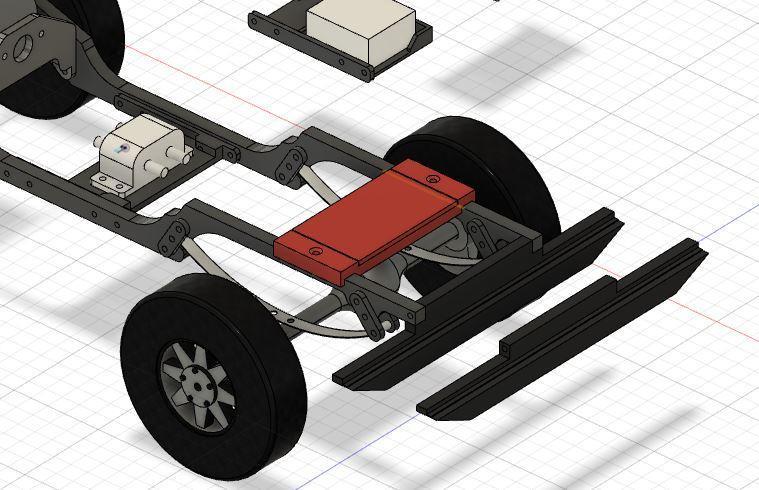 CJ 5 Rearmount Part for RC Jeep Chassis