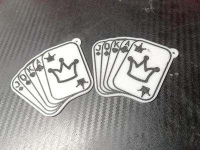 Playing cards keychain
