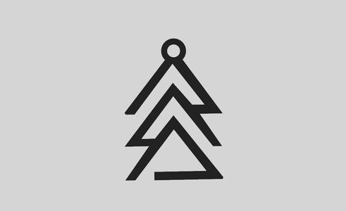 Geometric tree earring